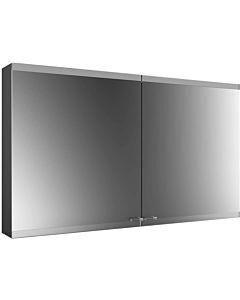 Emco Asis Evo Aufputz-Lichtspiegelschrank 939713306 1200 x 700 mm, 2-türig, schwarz, mit lightsystem, ohne Spiegelheizung