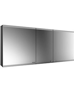 Emco Asis Evo surface-mounted illuminated mirror cabinet 939713308 1600 x 700 mm, 3-door, black, with lightsystem, without mirror heating