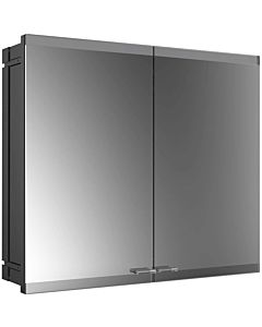 Emco Asis Evo flush-mounted illuminated mirror cabinet 939713314 800 x 700 mm, 2-door, black, with lightsystem, without mirror heating