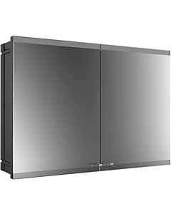 Emco Asis Evo Unterputz-Lichtspiegelschrank 939713315 1000 x 700 mm, 2-türig, schwarz, mit lightsystem, ohne Spiegelheizung
