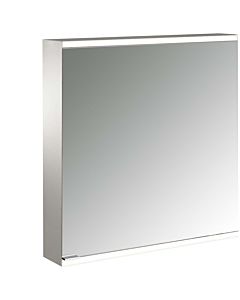 Emco prime armoire à miroir éclairée en saillie 949706222 600x700mm, porte 2000 , charnières à droite, aluminium/miroir