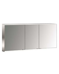 Emco prime armoire à miroir éclairée en saillie 949706249 1400x700mm, 3 portes, aluminium/miroir