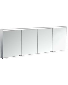 Emco prime armoire à miroir éclairée en saillie 949706364 1800x700mm, 4 portes, aluminium/blanc