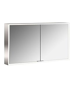 Emco prime armoire à miroir éclairée en saillie 949706284 1200x700mm, 2 portes, aluminium/miroir