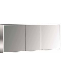 Emco prime armoire à miroir éclairée en saillie 949706386 1600x700mm, 3 portes, aluminium/blanc