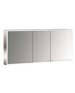 Emco prime armoire à miroir éclairée en saillie 949706287 1400x700mm, 3 portes, aluminium/miroir