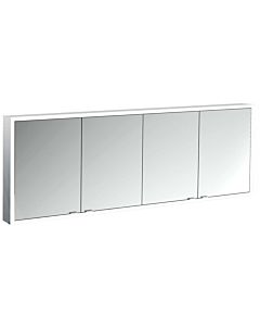 Emco prime armoire à miroir éclairée en saillie 949706288 1800x700mm, 4 portes, aluminium/miroir