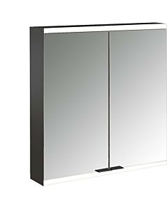 Emco prime armoire à miroir éclairée en saillie 949713523 600x700mm, 2 portes, noir/miroir