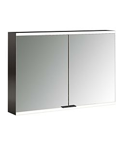Emco prime surface-mounted illuminated mirror cabinet 949713545 1000x700mm, 2 doors, black/mirror
