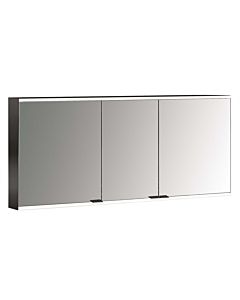 Emco prime surface-mounted illuminated mirror cabinet 949713549 1400x700mm, 3 doors, black/mirror