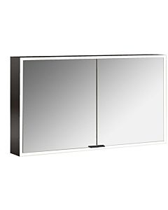 Emco prime surface-mounted illuminated mirror cabinet 949713584 1200x700mm, 2 doors, black/mirror