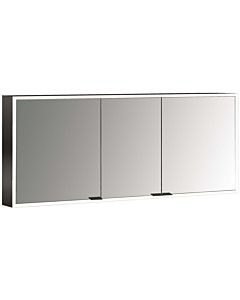 Emco prime surface-mounted illuminated mirror cabinet 949713586 1600x700mm, 3 doors, black/mirror