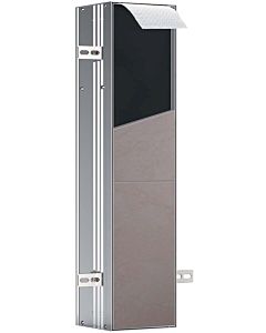 Emco Asis Plus encastré WC module 975611013 aluminium, 658 mm, porte carrelée, charnière de porte à droite