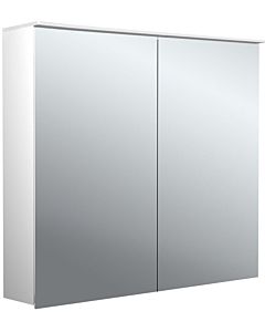 Emco pure 2 armoire à miroir éclairée en saillie design 979705403 800x711mm, LED, avec voile de lumière, 2 portes, aluminium