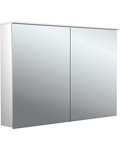 Emco pure 2 armoire à miroir éclairée en saillie design 979705404 1000x711mm, LED, avec voile de lumière, 2 portes, aluminium