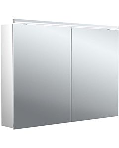 Emco pure 2 Classic surface-mounted illuminated mirror cabinet 979705504 1000x729mm, with LED top light, 2 doors, aluminium