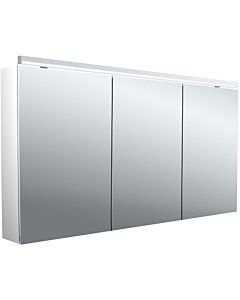 Emco pure 2 Classic armoire à miroir éclairée en saillie 979705506 1400x729mm, avec éclairage supérieur à LED, 3 portes, aluminium