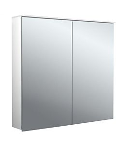 Emco flat 2 armoire à miroir éclairée en saillie design 979706403 800x711mm, LED, avec voile de lumière, 2 portes, aluminium
