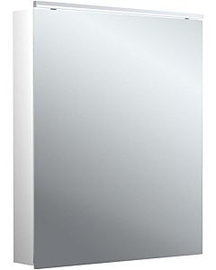 Emco flat 2 Classic surface-mounted illuminated mirror cabinet 979706501 600x729mm, LED top light, 2000 door, aluminium