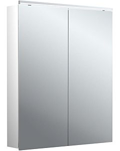 Emco flat 2 Classic surface-mounted illuminated mirror cabinet 979706502 600x729mm, LED top light, 2 doors, aluminium