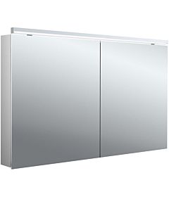 Emco flat 2 Classic surface-mounted illuminated mirror cabinet 979706505 1200x729mm, LED top light, 2 doors, aluminium