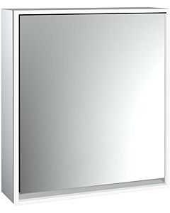 Emco Loft armoire à miroir éclairée en saillie 979805100 600x733mm, LED tout autour, porte 2000 , charnières à gauche, aluminium/ Spiegel