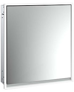 Emco Loft armoire à miroir éclairée à encastrer 979805101 600x733mm, LED tout autour, porte 2000 , charnières à gauche, aluminium/ Spiegel