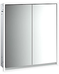 Emco Loft armoire à miroir éclairée à encastrer 979805105 600x733mm, LED allround, 2 portes, aluminium/ Spiegel