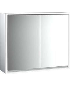 Emco Loft surface-mounted illuminated mirror cabinet 979805106 800x733mm, LED, 2 doors, aluminium/ Spiegel