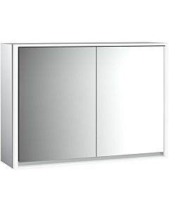 Emco Loft surface-mounted illuminated mirror cabinet 979805112 1000x733mm, LED, 2 doors, aluminium/ Spiegel