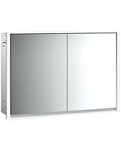 Emco Loft flush-mounted illuminated mirror cabinet 979805113 1000x733mm, LED, 2 doors, aluminium/ Spiegel