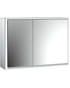 Emco Loft armoire à miroir éclairée en saillie 979805114 1000x733mm, LED, 2 portes, porte large à droite, aluminium/ Spiegel