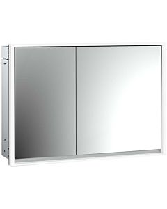 Emco Loft flush-mounted illuminated mirror cabinet 979805115 1000x733mm, LED, 2 doors, wide door on the right, aluminium/ Spiegel