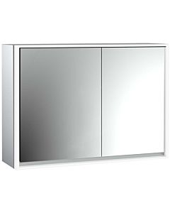 Emco Loft armoire à miroir éclairée en saillie 979805116 1000x733mm, LED, 2 portes, porte large à gauche, aluminium/ Spiegel