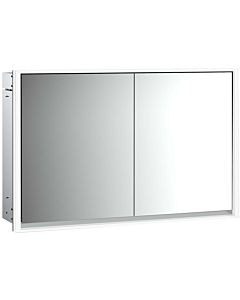 Emco Loft flush-mounted illuminated mirror cabinet 979805119 1200x733mm, LED, 2 doors, aluminium/ Spiegel
