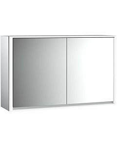Emco Loft surface-mounted illuminated mirror cabinet 979805120 1300x733mm, LED, 2 doors, aluminium/ Spiegel