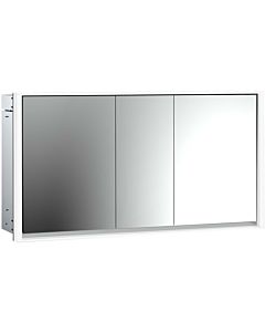 Emco Loft flush-mounted illuminated mirror cabinet 979805123 1600x733mm, LED, 3 doors, aluminium/ Spiegel