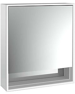 Emco Loft armoire à miroir éclairée en saillie 979805200 600x733mm, avec compartiment inférieur, LED, arrêt à gauche, aluminium/ Spiegel