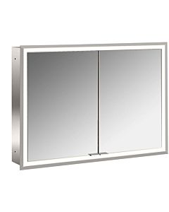 Emco Asis Prime armoire à miroir éclairée encastrée 949705193 1000x730mm, 2 portes, paroi arrière blanc