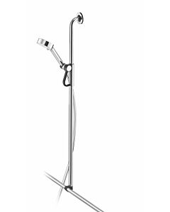 FSB shower rail set with shower head holder 0828258011986204 hand shower and hose 160 cm, fine matt stainless steel