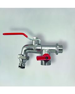 Ball outlet valve lever handle hose nozzle plug-in system shut-off valve ball valve