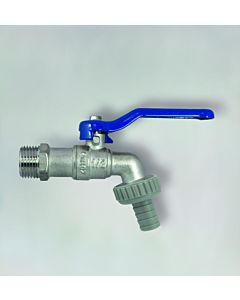 Fukana ball outlet valve 53275-blue 2000 /2&quot; AG, metal sleeve, brass