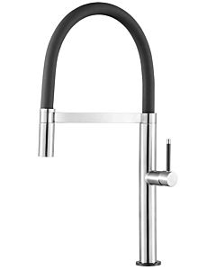 Fukana style kitchen faucet 83159770 with dish shower, stainless steel