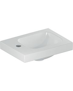 Geberit iCon light lave-mains 501831001 38x28cm, trou robinetterie à gauche, sans trop-plein, blanc
