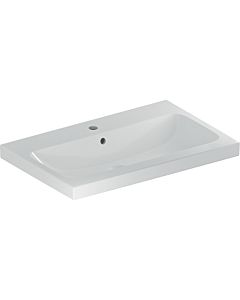 Geberit iCon light vasque 501835001 75x48cm, trou pour robinetterie central, avec trop-plein, blanc