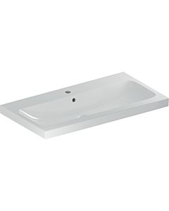 Geberit iCon light lavabo 501836001 90x48cm, trou pour robinetterie central, avec trop-plein, blanc