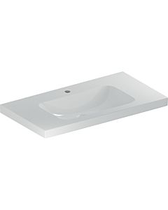 Geberit iCon light washbasin 501840005 90x48cm, central tap hole, without overflow, with shelf, white