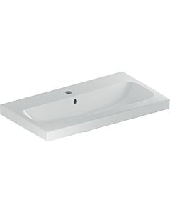 Geberit iCon light lavabo 501842001 75x42cm, trou pour robinetterie central, avec trop-plein, blanc