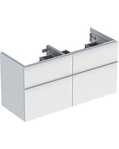 Geberit iCon double vanity unit 502309013 118.4x61.5x47.6cm, 4 drawers, white matt / handle white matt