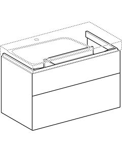 Geberit Xeno² Waschtisch-Unterschrank 500515001 88x53x46,2cm, mit 2 Schubladen, mit Ablagefläche, matt/greige